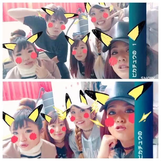 AMIIIIのインスタグラム：「. Corollさんと私たち...👯👯🎶 . 12／4のmovementの発表会に向けてリハーサル真っ只中🎶 良かったら見に来てね💓 . #today #me #mygirls #love #dance #rehearsal #snow #コロチル #ピカチュウ」