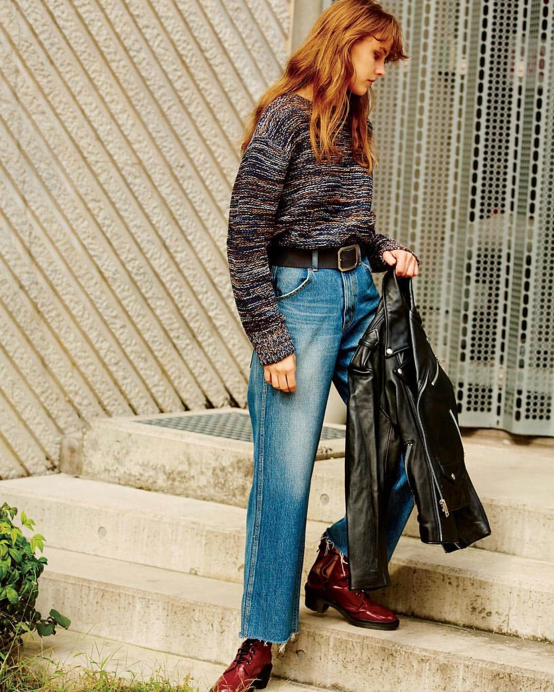 のインスタグラム：「MOUSSY  KNIT LOOK __________________________________ COLOR MELANGE KNIT (0109AH70-7020) 柄RED/柄NVY/柄GRY ¥6,980 +tax DROP POCKET WIDE PT (010ASH11-0410) BLU ¥9,980 +tax __________________________________ @sheltterwebstore にて先行受注受付中。 MOUSSY直営店にて入荷連絡も承っております。 #MOUSSY」