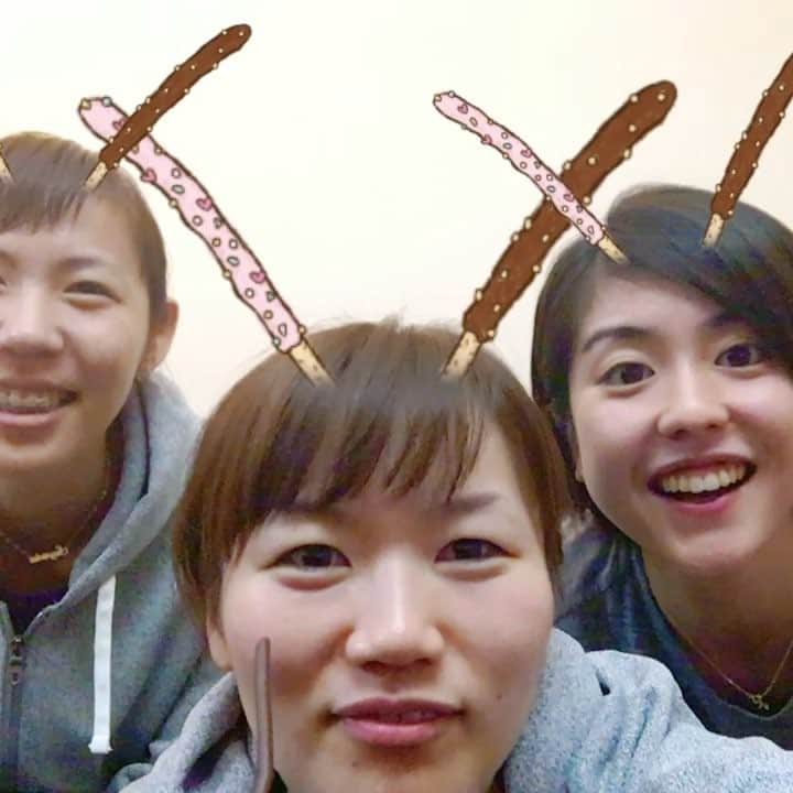 栗原文音のインスタグラム：「今日はポッキーの日だよ🤗💕💕」