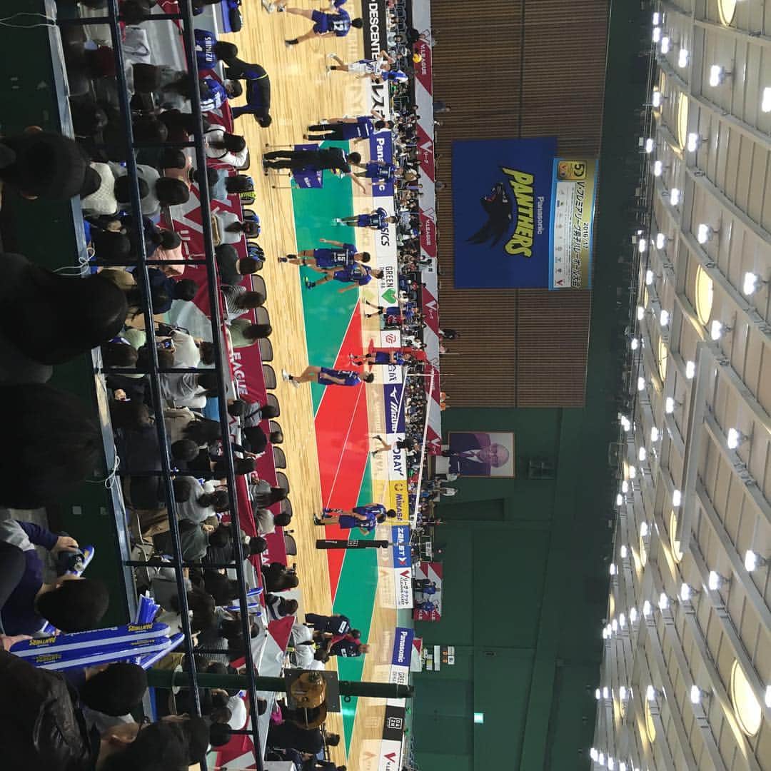 藤谷洸介のインスタグラム：「Panasonicのバレー部の応援😁🏐 #panasonic  #パナソニックパンサーズ」