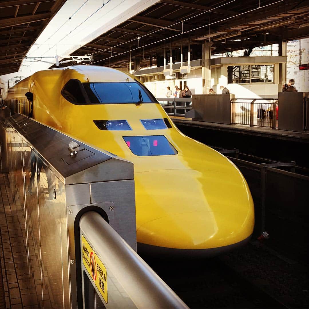 友野一希さんのインスタグラム写真 - (友野一希Instagram)「ドクターイエロー！！！！ #新幹線 #よく乗ってるけど #初めてみた #テンション #ぶち上げ」12月11日 14時01分 - k0515ki