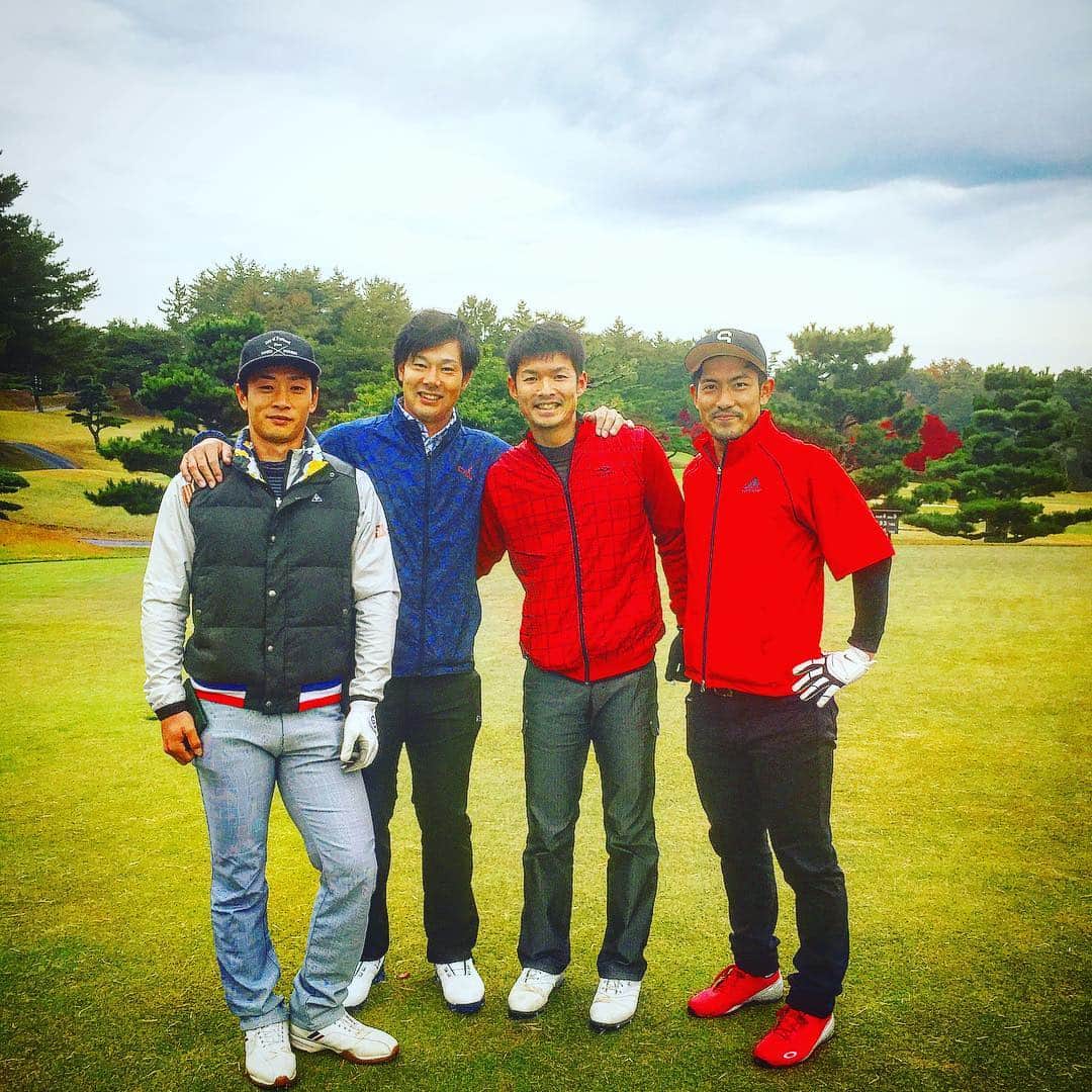祖父江大輔のインスタグラム：「#ゴルフコンペ#谷哲也#松井雅人#堂上直倫#南山カントリー倶楽部 #nicemenber」