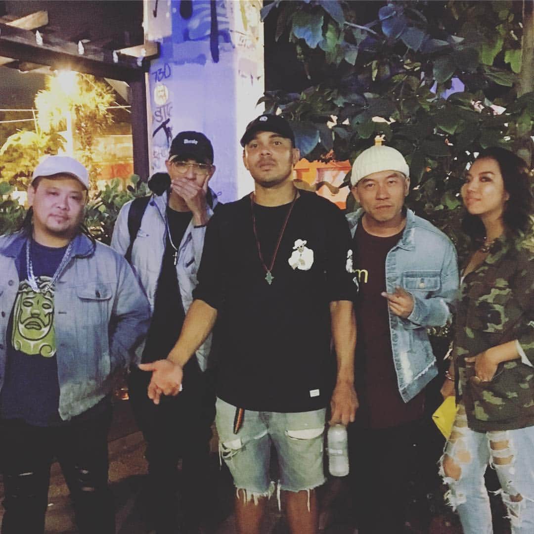 のインスタグラム：「Chilling with @walshyfire @silentaddy @badgyalmarie @gachamusic in Miami !! Selectors Link !! #mightycrown #majorlazer #eccentric #medzmusic #reggae #dancehall #trap #hiphop #soca #edm #music」