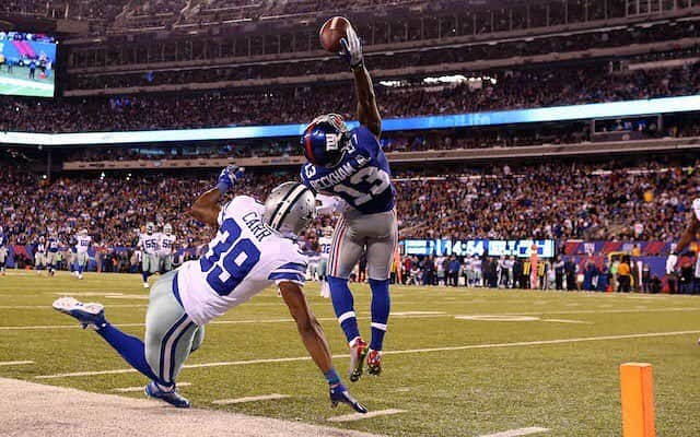 オデル・ベックハン・ジュニアのインスタグラム：「on this day , 2 years ago "one of the greatest catch of all time" 🐐 #obj #nyg #thecatch 🔥」
