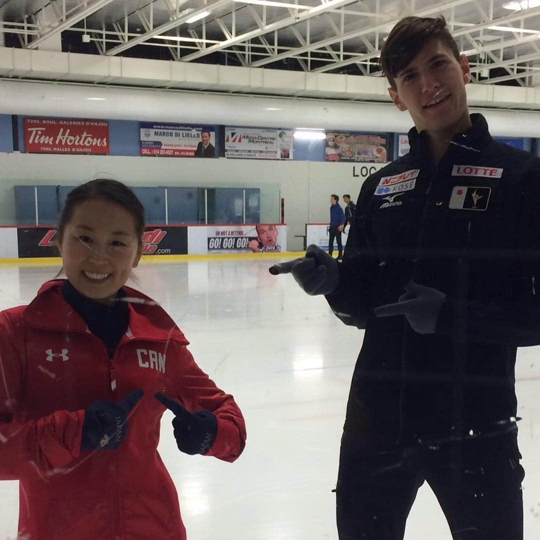 フランシス・ブードロー＝オデのインスタグラム：「Beginning of our first Grand Prix Today, NHK! きょうははじめて グランプリNHK! 😁🇯🇵 #nhktrophy #ペア」