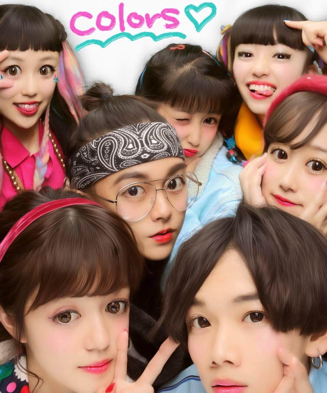 原宿カラーズのインスタグラム：「昨日のもしもしにっぽんで初めて原宿カラーズ7人全員揃いました🌈」