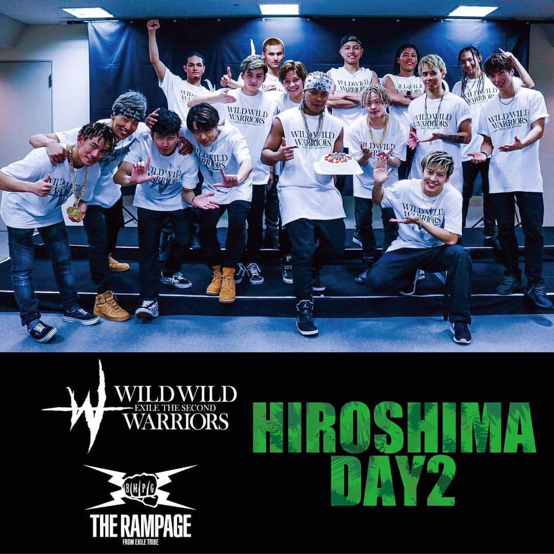 THE RAMPAGE from EXILE TRIBEさんのインスタグラム写真 - (THE RAMPAGE from EXILE TRIBEInstagram)「⚡️HIROSHIMA DAY2⚡️ 本日お越し頂きました皆様、温かい声援本当にありがとうございました‼️ NEXT IS…… HOKKAIDO👊🏾 北海道も全力で頑張ります‼️ #WILDWILDWARRIORS #EXILETHESECOND さん #THERAMPAGE #HIROSHIMA」11月27日 20時25分 - the_rampage_official