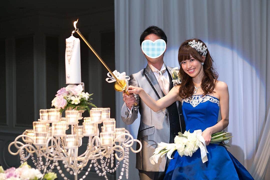 竹中一江のインスタグラム：「思い出pic💕 お色直しはロイヤルブルー✨ #帝国ホテル大阪 #結婚式 #披露宴 #wedding」