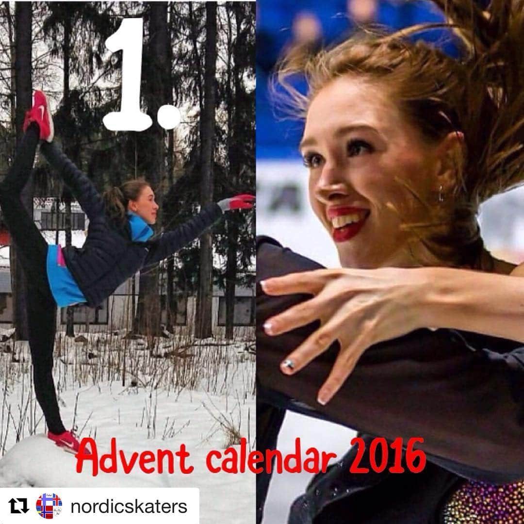 マックス・リンドホルムのインスタグラム：「#Repost @nordicskaters ・・・ December 1st ⛄️ Advent calendar 🎄🎅🏻 skater is Olesia Karmi 🇫🇮. ___________________________________ Olesia is 24 years old and has been one of Finlands 🇫🇮 best ice dancers since 2009 when she took the junior national titel with her partner Max Lindholm. _________________________________ #countdowntochristmas #adventcalendar #nordicskaters #skatingfinland #icedancing #figureskating #figureskaters @olesiakarmi」