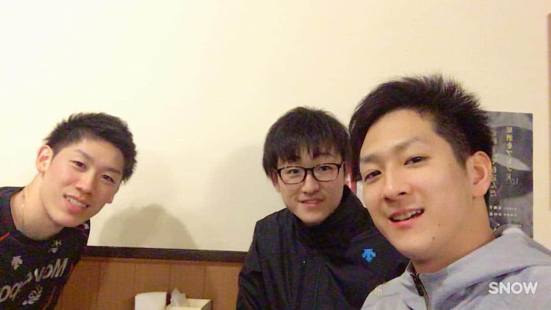 伊賀亮平のインスタグラム：「ゆうきとラストdinner^ ^頑張ってきてくれ！また会う日まで^_^#アモーレ#ありがと#わっしょい」