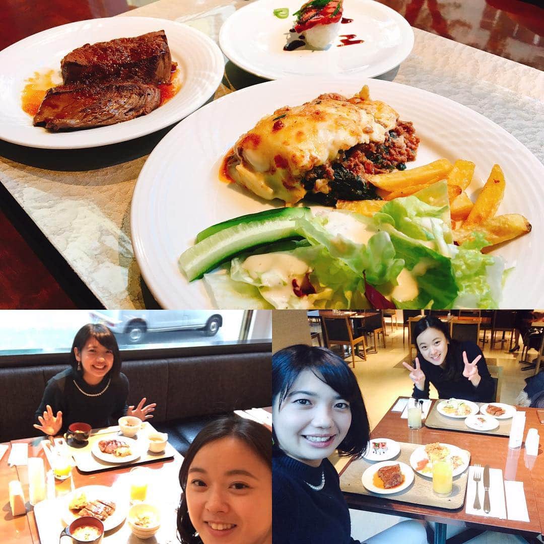西野友毬のインスタグラム：「ホテルビュッフェ😍❤️ お肉スイーツ食べて大満足☺️💓 #ホテルビュッフェ#銀座 #次は新年会か忘年会？#」