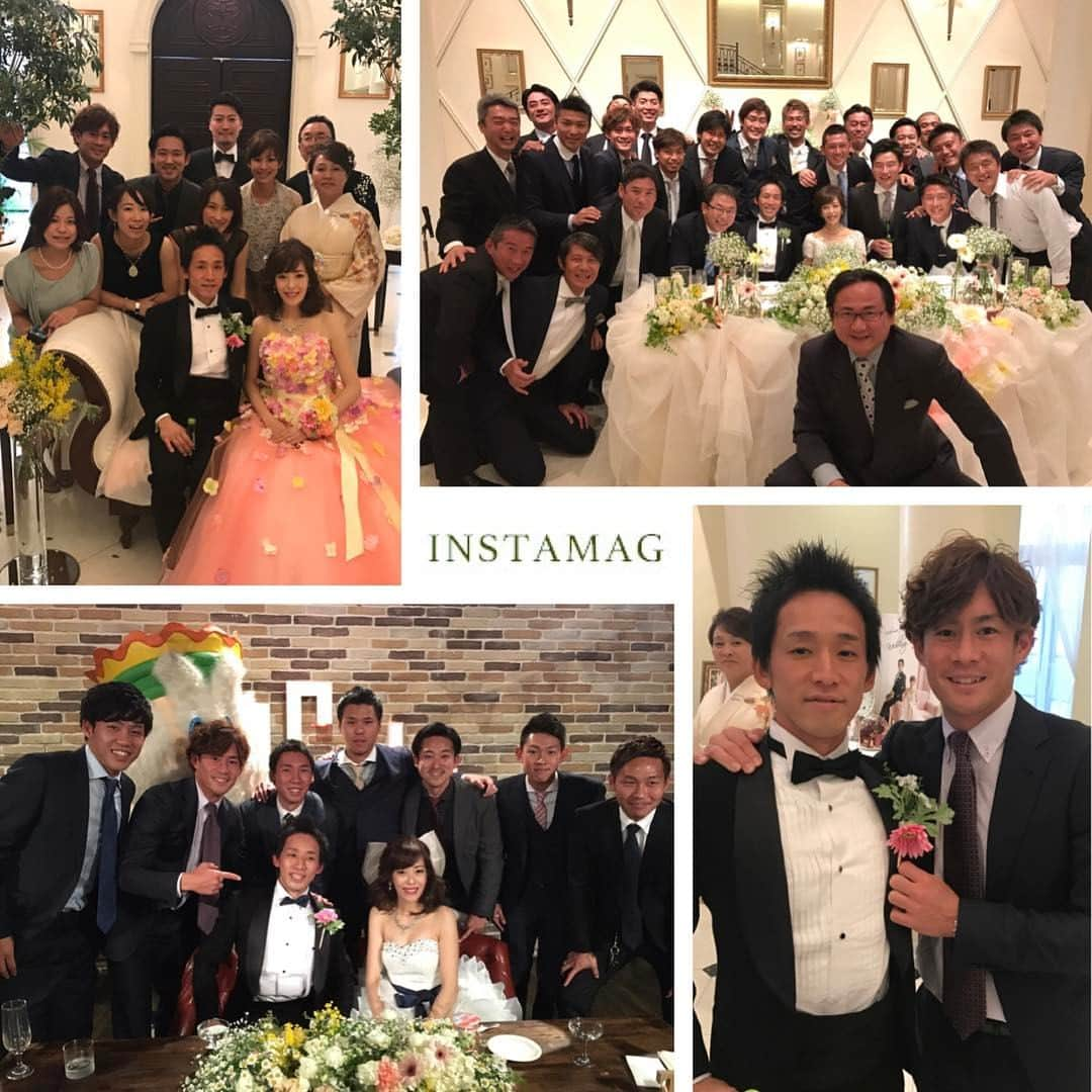 菊池大介さんのインスタグラム写真 - (菊池大介Instagram)「米さん結婚式✨✨✨✨ #湘南ベルマーレ#主務#米谷崇#素晴らしい結婚式でした#2人ともおめでとう#懐かしい人達にも会えて幸せな時間でした#山さんかぶってうつれてない#すいません#キングベルも」1月8日 0時46分 - kikudai0412