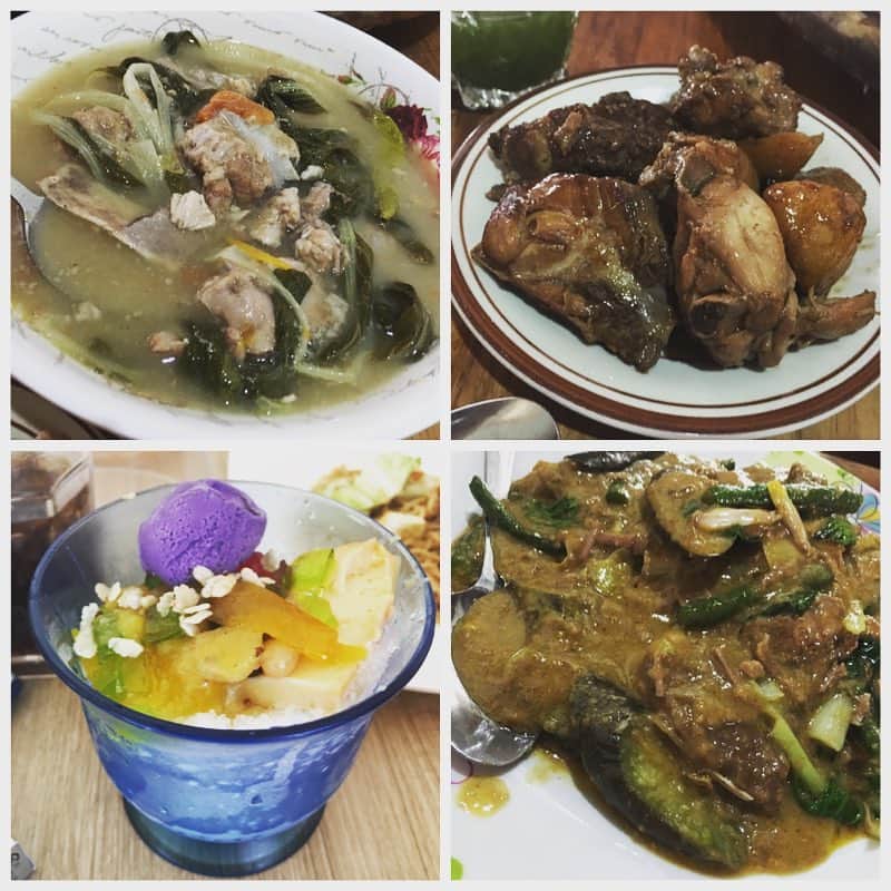 間宮梨花さんのインスタグラム写真 - (間宮梨花Instagram)「フィリピン料理♡♡左上から時計回りで #シニガン #アドボ #ハロハロ #カレカレ #フィリピン料理 #大好き♡」1月8日 12時36分 - rika_aizawa0329