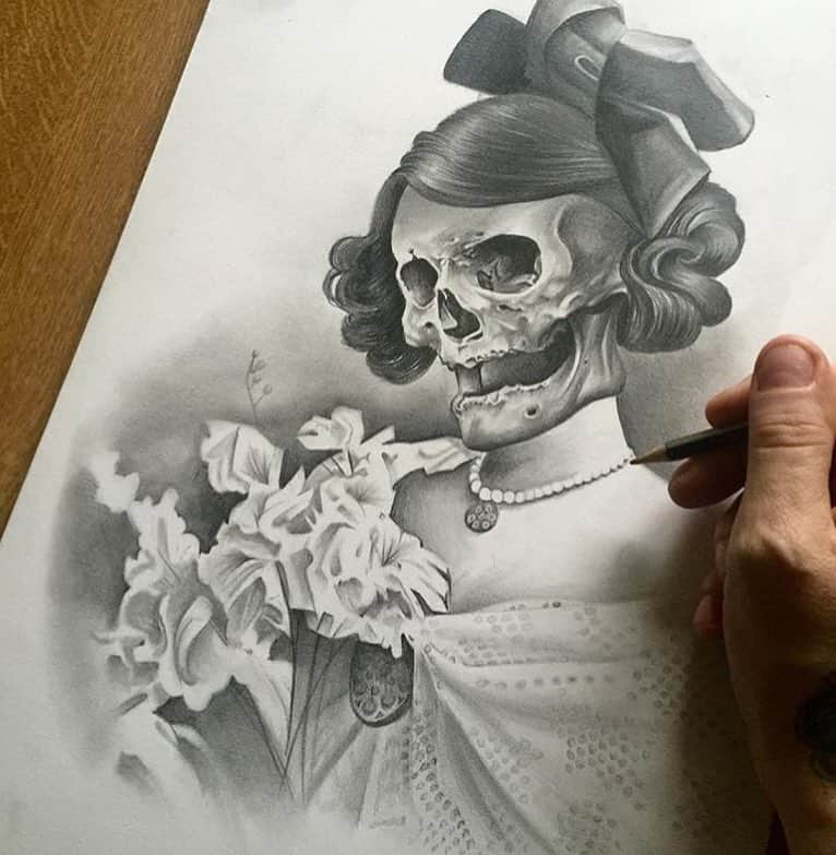 Art Collective Magazineのインスタグラム：「Awesome drawing in progress by @nigelkurt #artcollectivemag」