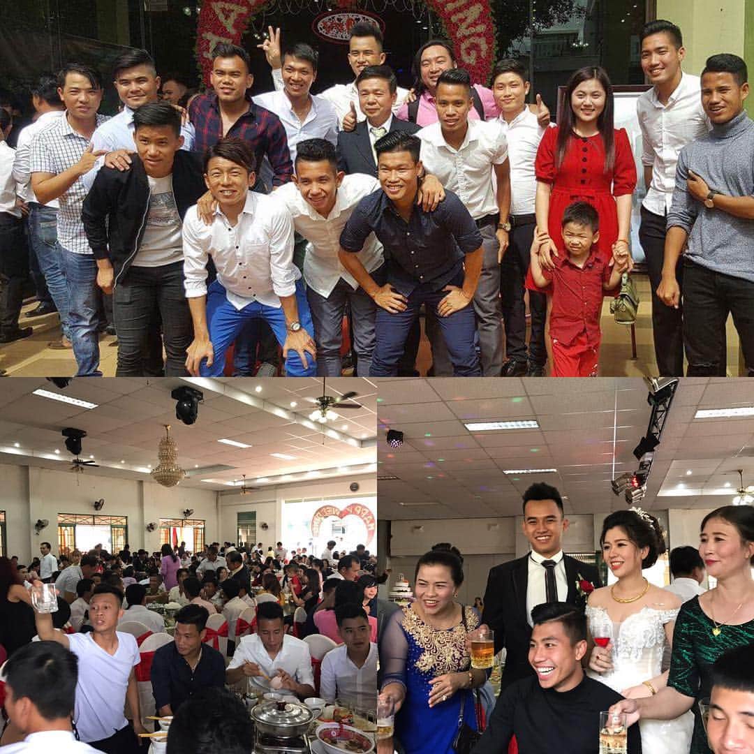 井手口正昭のインスタグラム：「今年最後はチームメイトの結婚式🎉 #wedding #vietnam」