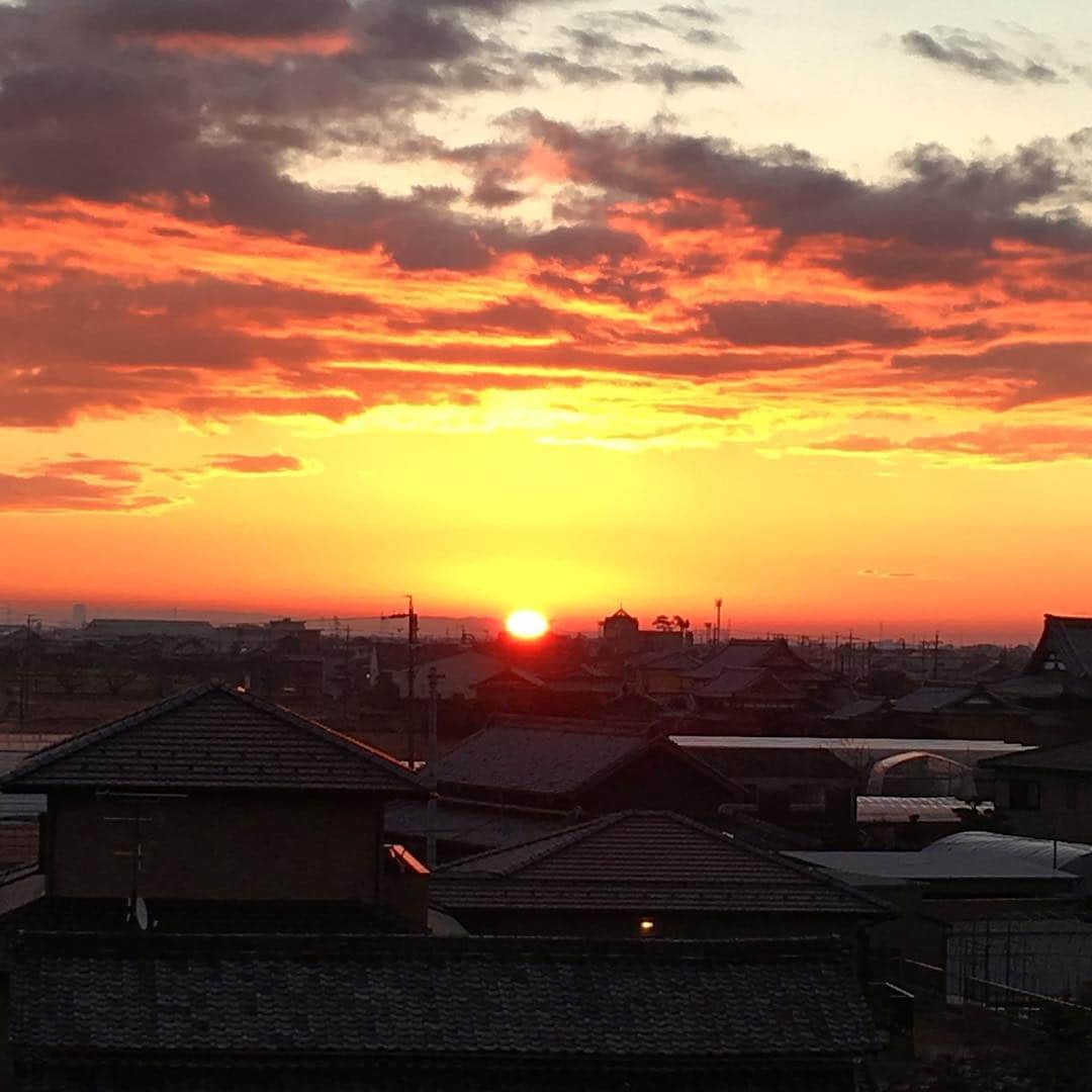 祖父江大輔のインスタグラム：「明けましておめでとうございます🎍🌅 本年もよろしくお願い致します‼︎ #初日の出#おちょぼ稲荷」