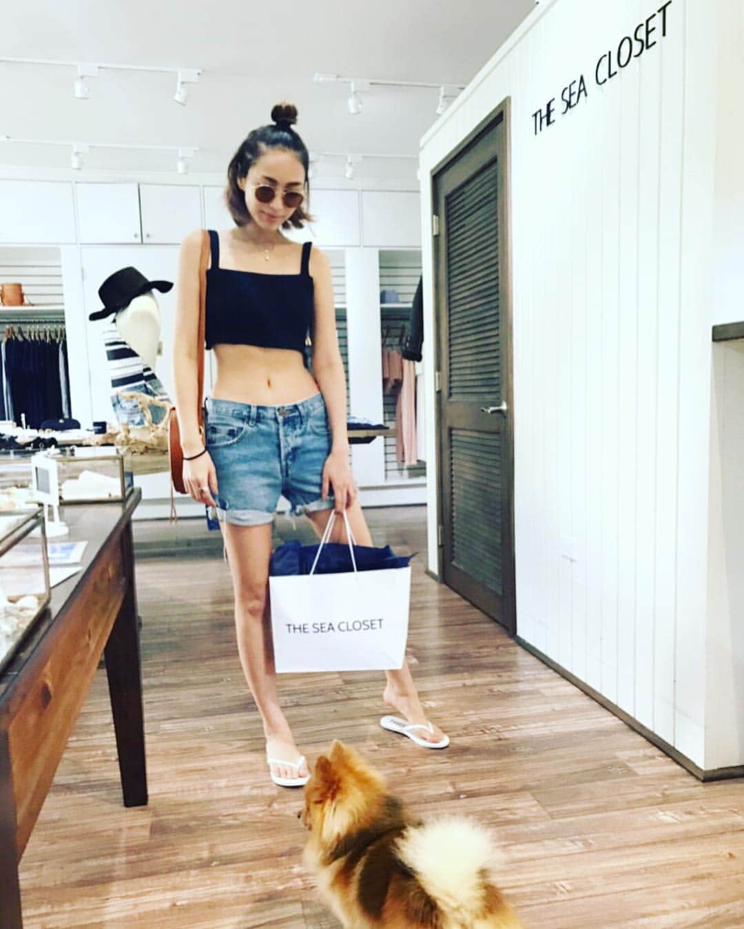 RisaWisteriaのインスタグラム：「半ケツショーパン卒業。 #がしかしやっぱり落ち着かないタケ感」