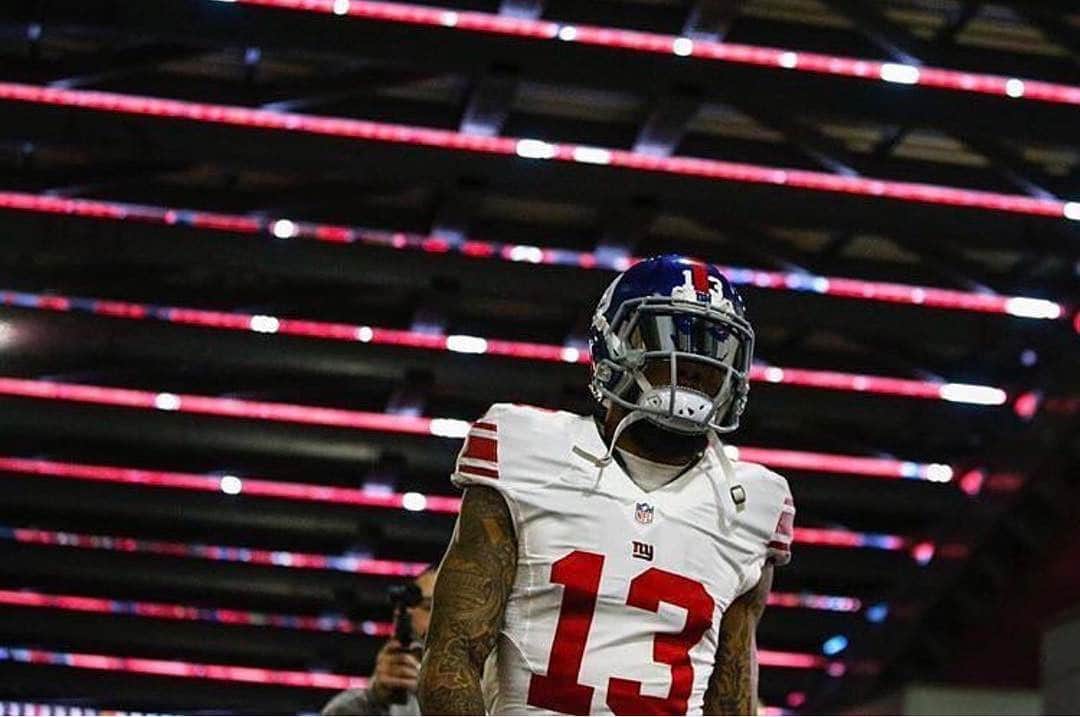 オデル・ベックハン・ジュニアのインスタグラム：「let's get a w today !  #obj #nyg」