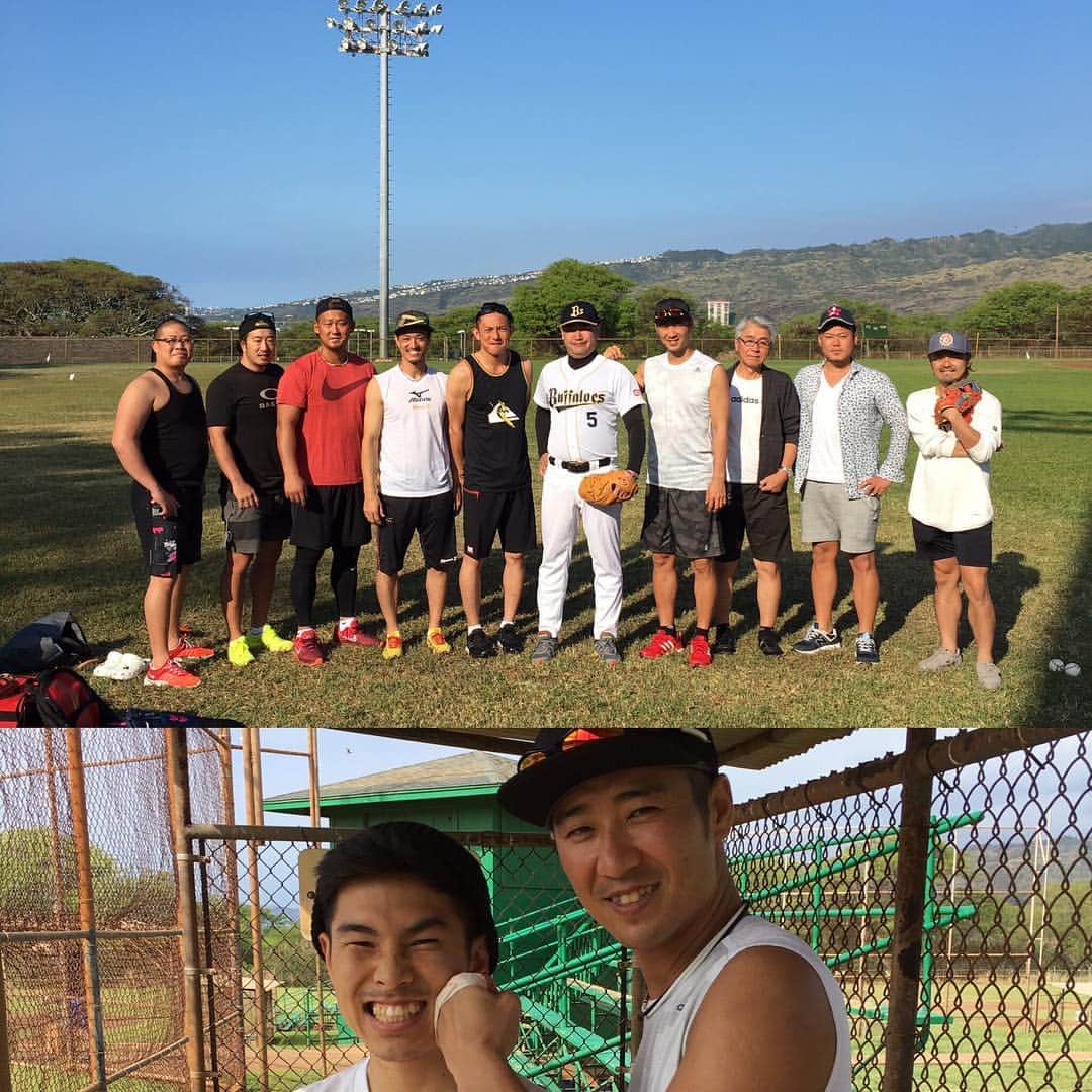西岡剛のインスタグラム：「友達や高校の先輩も来てくれた😁 みんな心配して来てくれてありがとう。 一翔もありがとう！ #阪神タイガース #西岡剛 #川崎宗則  #城所龍磨  #中田翔 #たむらけんじ #井岡一翔 #強  #ハワイ」