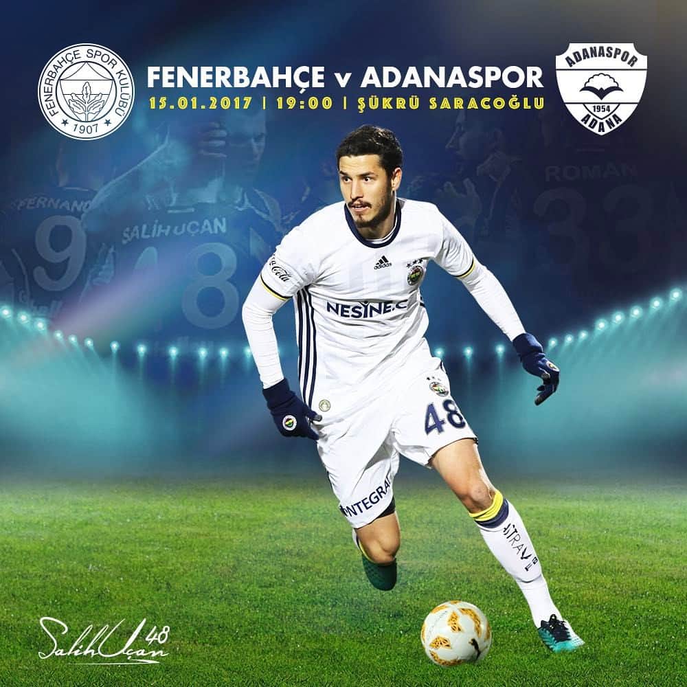 サリフ・ウチャンのインスタグラム：「İkinci yarının açılış maçında bugün Kadıköy'de sahadayız! #Fenerbahçe」