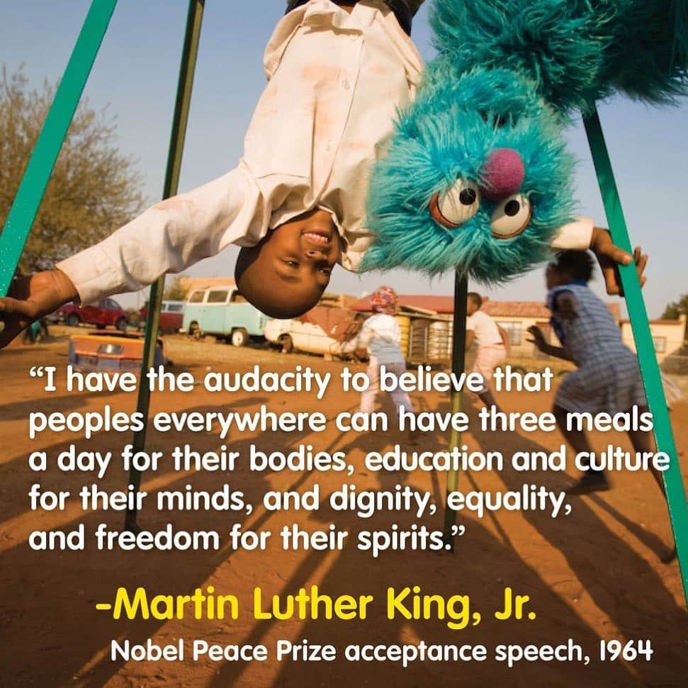 セサミストリートさんのインスタグラム写真 - (セサミストリートInstagram)「Thank you, Dr. King. Today we celebrate your legacy.」1月17日 6時49分 - sesamestreet