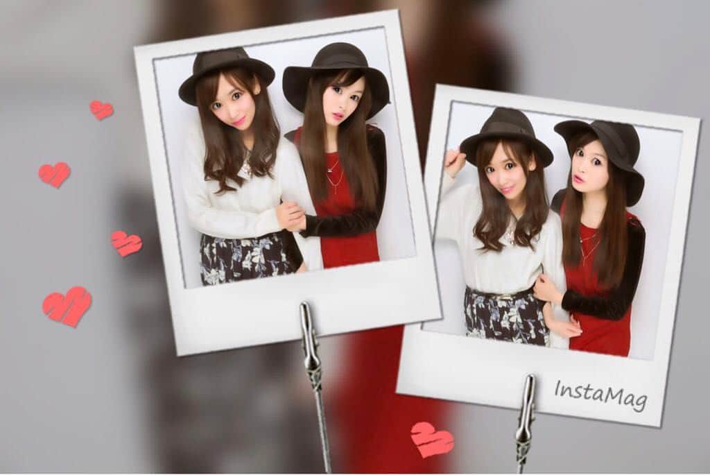 竹田愛のインスタグラム：「昨日はいなっちとチーズフォンデュ😆💓 ひさびさに会えて嬉しかったー😍 つぎはディズニー👯💕 #恋んトス #season4 #いなっち #メグ #久々 #落ち着く😌 #前にいなっちと撮って以来のプリクラw」
