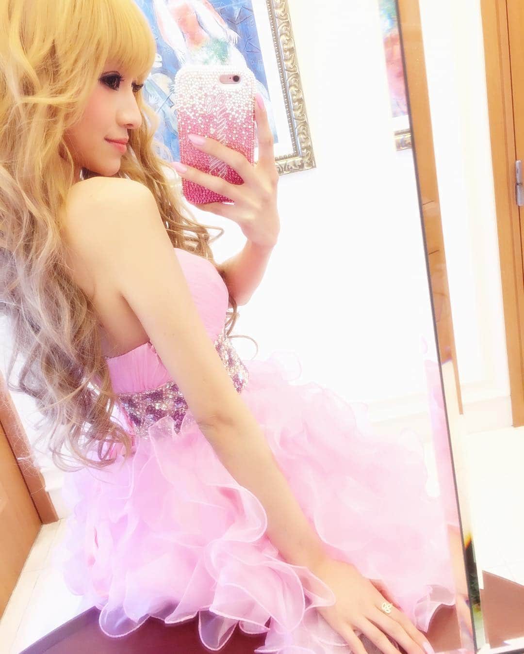 メゾンドボーテ EmiriaWiz オーロラジュエリードレス ピンク