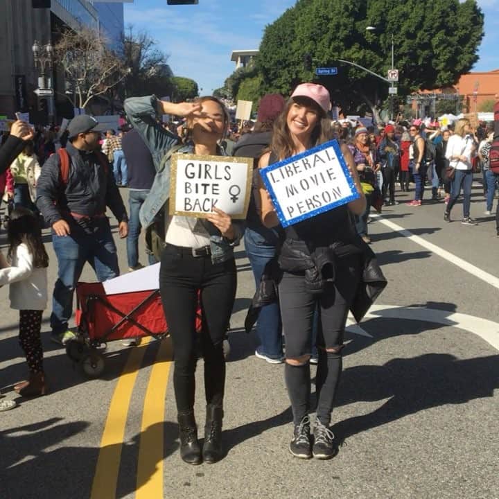 のインスタグラム：「Marching @heatherhmckay #womensmarch」