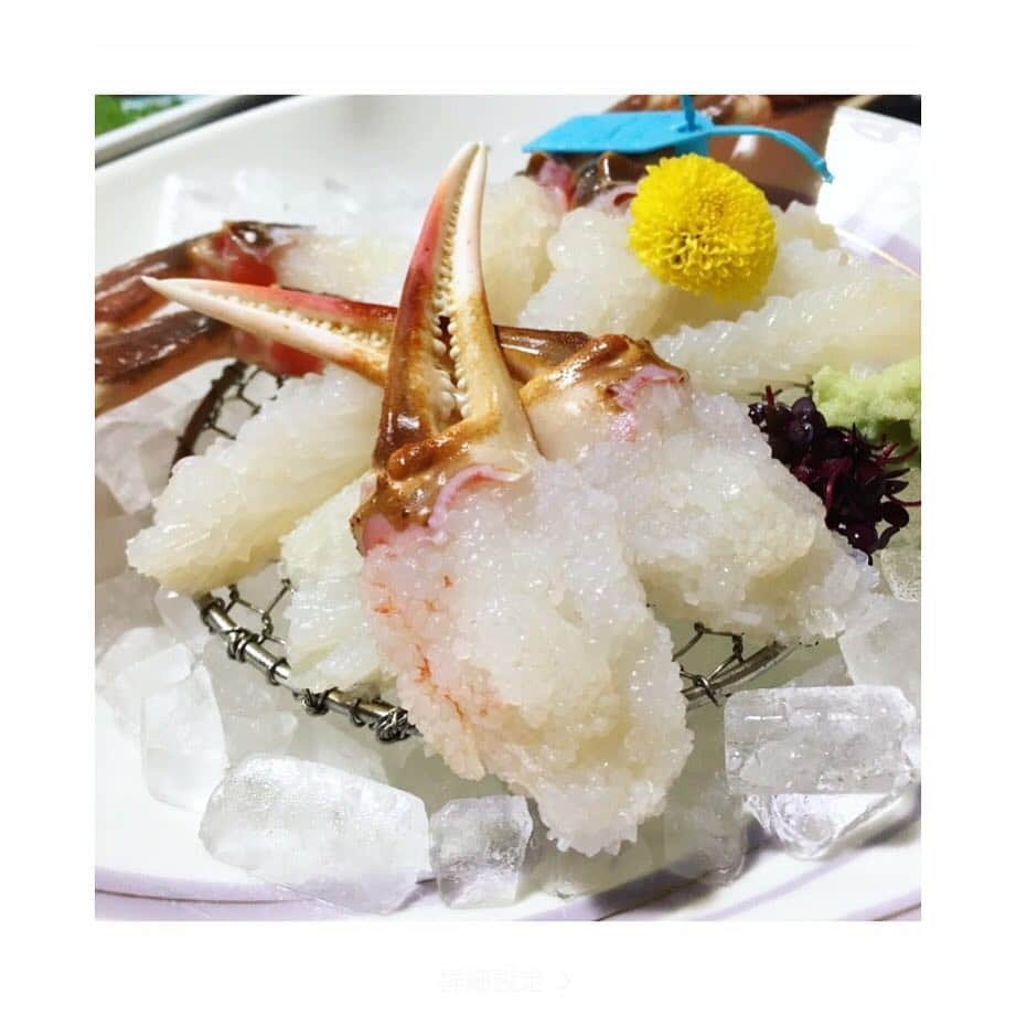 森絵里香さんのインスタグラム写真 - (森絵里香Instagram)「* 金沢で食べた、蟹のお刺身😋 トロける美味しさ…♡ * 金沢 食い倒れ旅行の食事をblogにUPしました 是非チェックしてみてください✨ * * #金沢 #shortrip  #メインは食 #食い倒れ旅行」1月23日 12時57分 - morierika0502