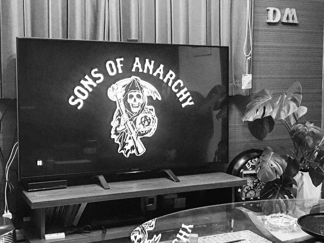 祖父江大輔のインスタグラム：「#sonsofanarchy #海外ドラマ#harleydavidson」