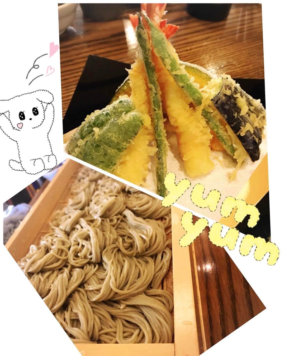 石塚つきみのインスタグラム：「新潟県魚沼の名物😍 "へぎ蕎麦"コシが強くて、ほんっとに！！美味でございました…💓 ＊ 東京ではあまり食べられないみたいだけどお店探して食べに行きたいなぁ😊💭 ＊ ＊ #travel #niigata #魚沼 #新潟 #japanesefood #tenpura #soba #へぎ蕎麦 #yummy #lunch #飯テロ」