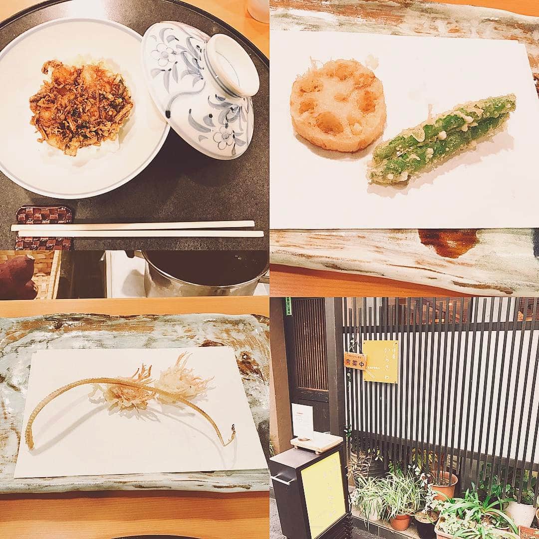 片瀬那奈さんのインスタグラム写真 - (片瀬那奈Instagram)「天ぷらが好きです🍤😋 でも、ここの天ぷらは別格過ぎます😂 どんなに食べても胃が全くもたれませんw👍 私は特に、インゲンと蓮根が好き💕 シメはかき揚げ丼で😁 #からさわ#天ぷら#tempura」1月23日 14時54分 - nana_katase