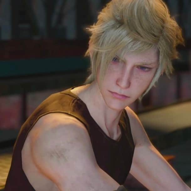 天月-あまつき-のインスタグラム：「anyways im back & into final fantasy xv now. i would die for prompto tbh.」