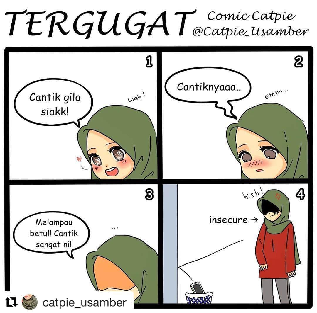 Koleksi Komik Malaysiaさんのインスタグラム写真 - (Koleksi Komik MalaysiaInstagram)「#Repost @catpie_usamber with @repostapp ・・・ Setiap kali terrr-stalk pelukis yang berbakat, artwork yang melampaui batas kemampuan seorang manusia normal, insta famous yang lawo lawo, adik adik budak sekolah yang gila matured, hakak hakak hijabstur yang sentiasa in style, dsb mesti naik insecurities tu membuak buak. Ubi kentang macam Along ni memang senang insecure pun sobs. 😢  #komikmalaysia #drawing #comics #illustration #gengkomik #artwork . ⛔️behave!atau anda akan diblock . Recommended page; ✔️ @komradlawak ✔️ @himpunanbahanlawak ✔️ @komikpecahperut」1月26日 20時49分 - tokkmungg_exclusive