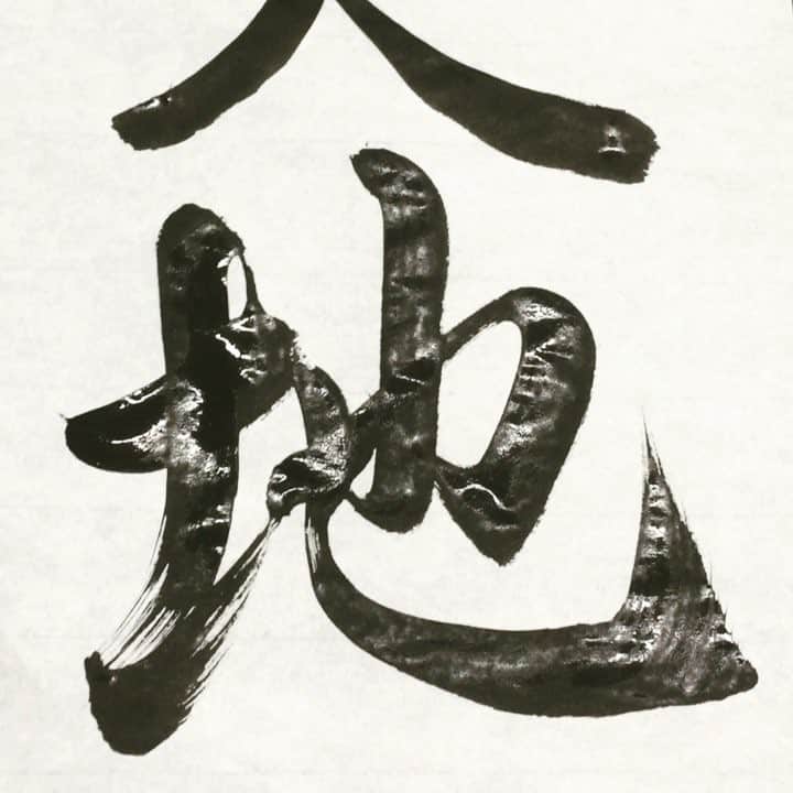 書道家紅舟のインスタグラム：「⁑ 地 ⁑ コメント頂いたことばで 動画は見てて楽しい！より 気持ちが良い！そうです︎（*＾＾*) 嬉しい表現☺ #japanesecalligraphy#calligraphy#japanese#japan#kanji#art#artist#design#sketchbook#shodo#instagood#instaart#movie #書道#ものづくり#ありがとう#感謝#漢字#書道家#書家#書道パフォーマンス#発見#書道アート#筆文字#動画#写真#犬#結婚#手作り#家族」