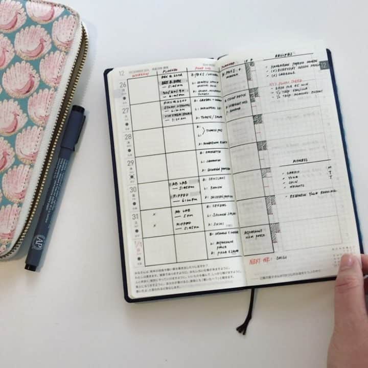 のインスタグラム：「January hobonichi weeks flip through.」