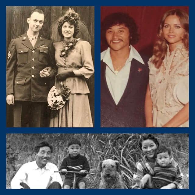 デヴォン青木のインスタグラム：「Thinking about my grandparents today and my father, all who have passed away, all who embodied the American dream, all who sacrificed for this country, all who were immigrants.  Let us not judge each other for where we are from because after all, there is only one motherland--the place where it all began and the origin of all human life--and that is Africa.  If you know that modern humans originated from a single area, then you must also know that we are all brothers and sisters here.  Noble mention to my mom who is as vibrant today as she was in this picture.  Love eternal @pamforpeace ❤️️❤️️」