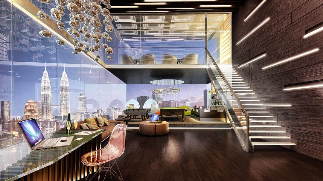 NuPropのインスタグラム：「It doesn't get much better than this view! #nuprop #malaysiaproperty #ampang #kualalumpur #interior」
