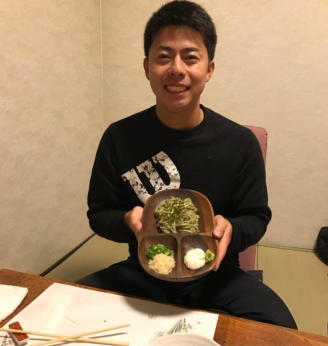 野村祐輔さんのインスタグラム写真 - (野村祐輔Instagram)「オスカルまさかのあんかけ焼きそばからのそば！笑」2月10日 21時11分 - nomura19yusuke