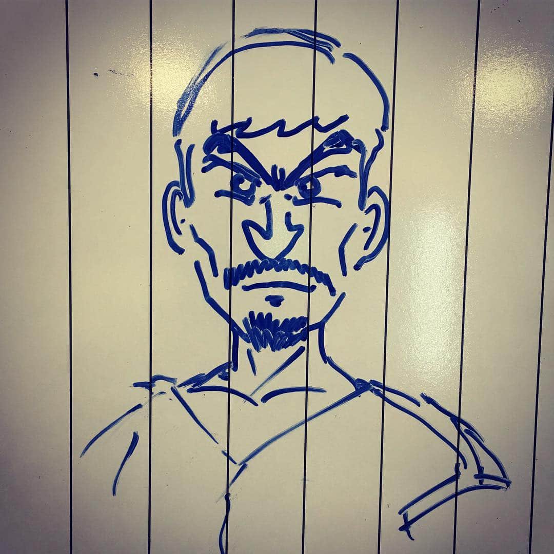 祖父江大輔のインスタグラム：「#樋口龍美画伯」