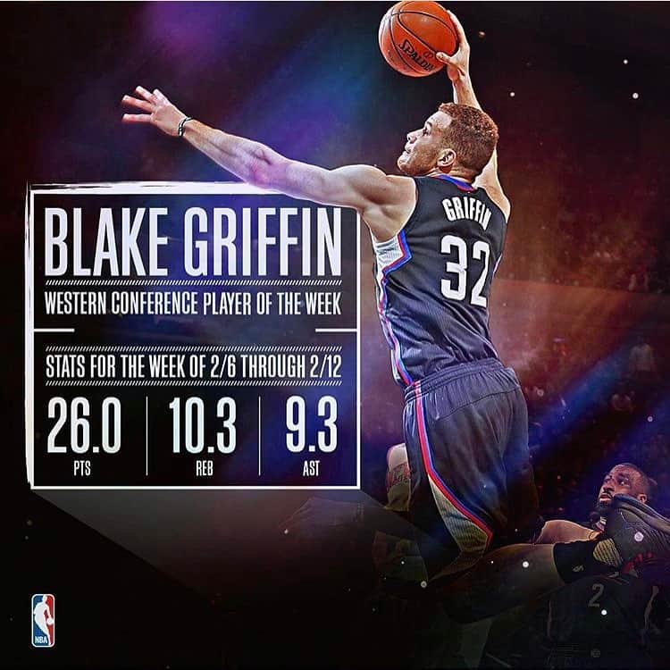 deandrejordan6のインスタグラム：「Congrats to fellow Clipper @blakegriffin32 for some insane numbers this week 😳」