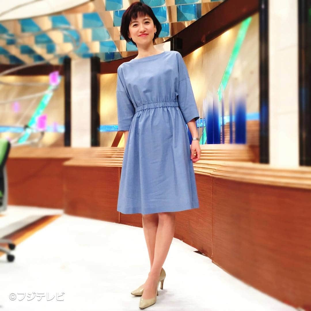 フジテレビ「とくダネ！」のインスタグラム：「今日の梅津さんはシンプルなサックスブルーのギャザーワンピース ハイウエスト切り替えのふんわり感で女子力UPです♪ #梅津弥英子 #とくダネコーデ #どんなセリフが合うでしょう #ギャザーワンピース #サックスブルー #trutrussardi #trutrussardistile #トゥルートラサルディ #トゥルートラサルディスティーレ #アナウンサー #とくダネ大喜利 #ファッション #コーディネート #今日のコーデ #コーデ #大喜利 #2017 #2月15日 #水曜日 #とくダネ #tokudane #fujitv 170215」