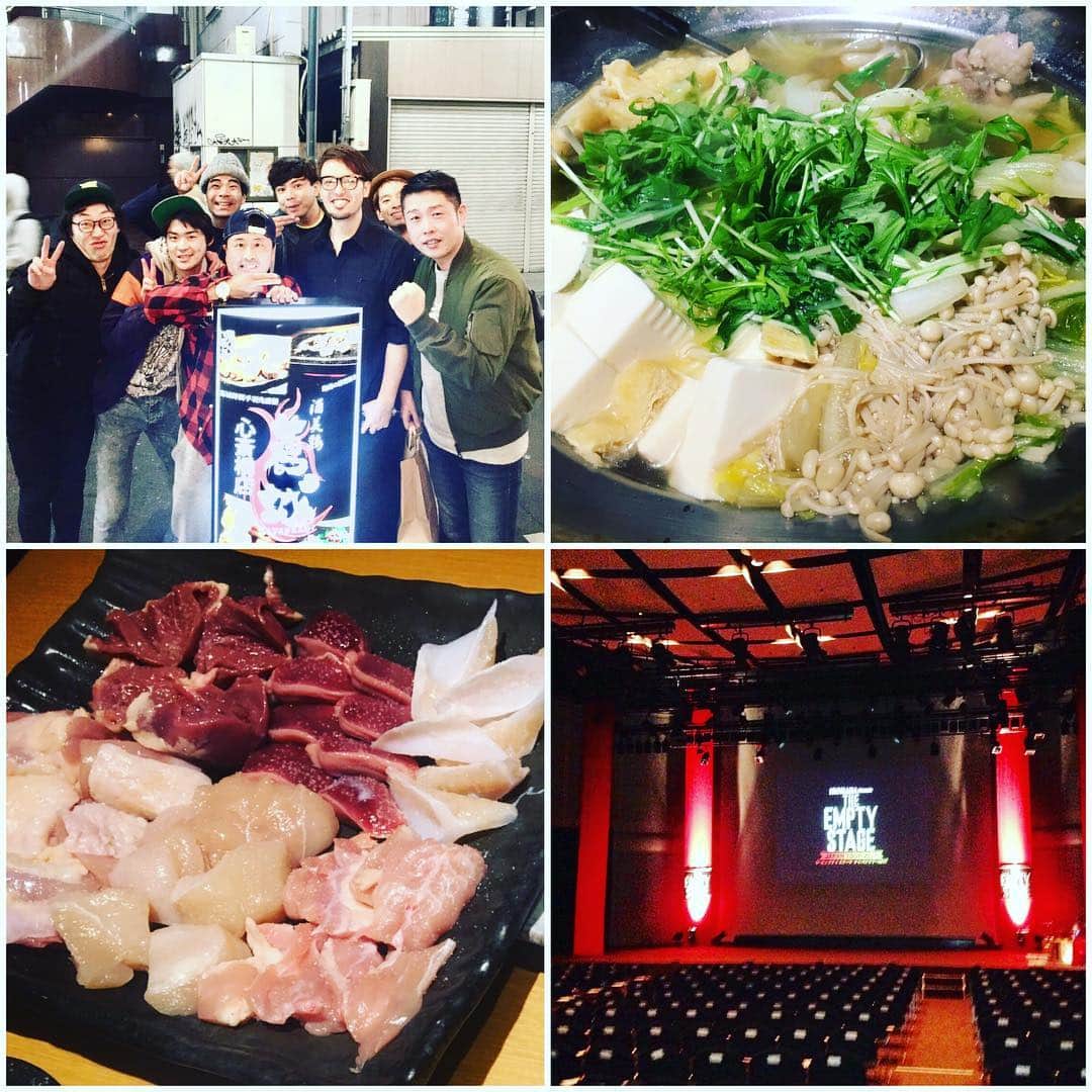 金成公信さんのインスタグラム写真 - (金成公信Instagram)「エンプティステージで大阪に来ております。昨晩1日目終わって次長課長河本さんが若手たち(中堅)に美味しい地鶏をごちそうしてくれました！美味かったー！！ 河本さんごちそうさまでした！ 今日もエンプティステージやってます。ぜひ！ #大阪 #theemptystage #エンプティステージ #次長課長河本 さん #ギンナナ #タケト #かたつむり林 #インポッシブル」3月20日 9時40分 - bonsai_chiba