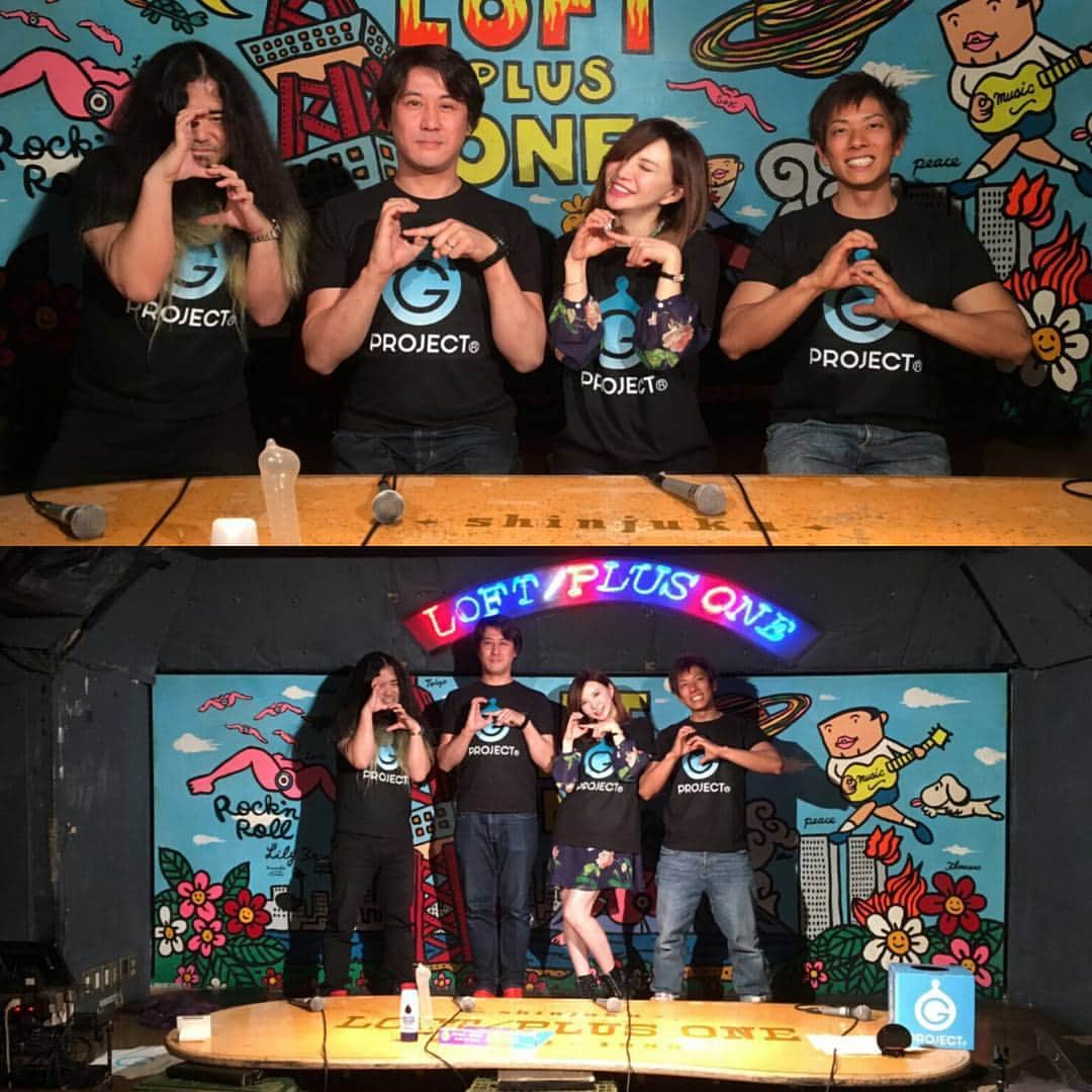 里美ゆりあのインスタグラム：「ロフトプラスワントークショー☺ やっぱり、ここは最高！！ 来てくれた皆さんありがとうございました！！ #新宿#ロフトプラスワン#トークショー#しみけん#男優#よっぴー」