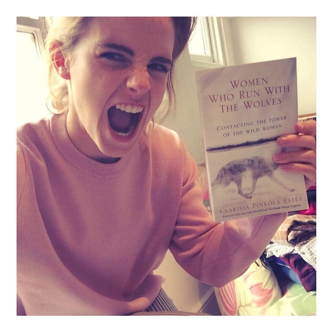 エマ・ワトソンのインスタグラム：「@oursharedshelf's March & April book is #WomenWhoRunWiththeWolves by Clarissa Pinkola Estes 📚」