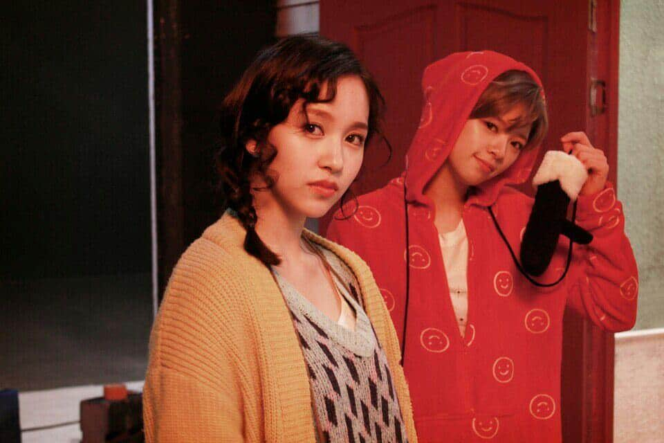 ミナのインスタグラム：「[PIC] 170228| Mina - Naver Starcast Update - TWICE 'KNOCK KNOCK' M/V Behind #TWICE #트와이스 #KNOCKKNOCK」