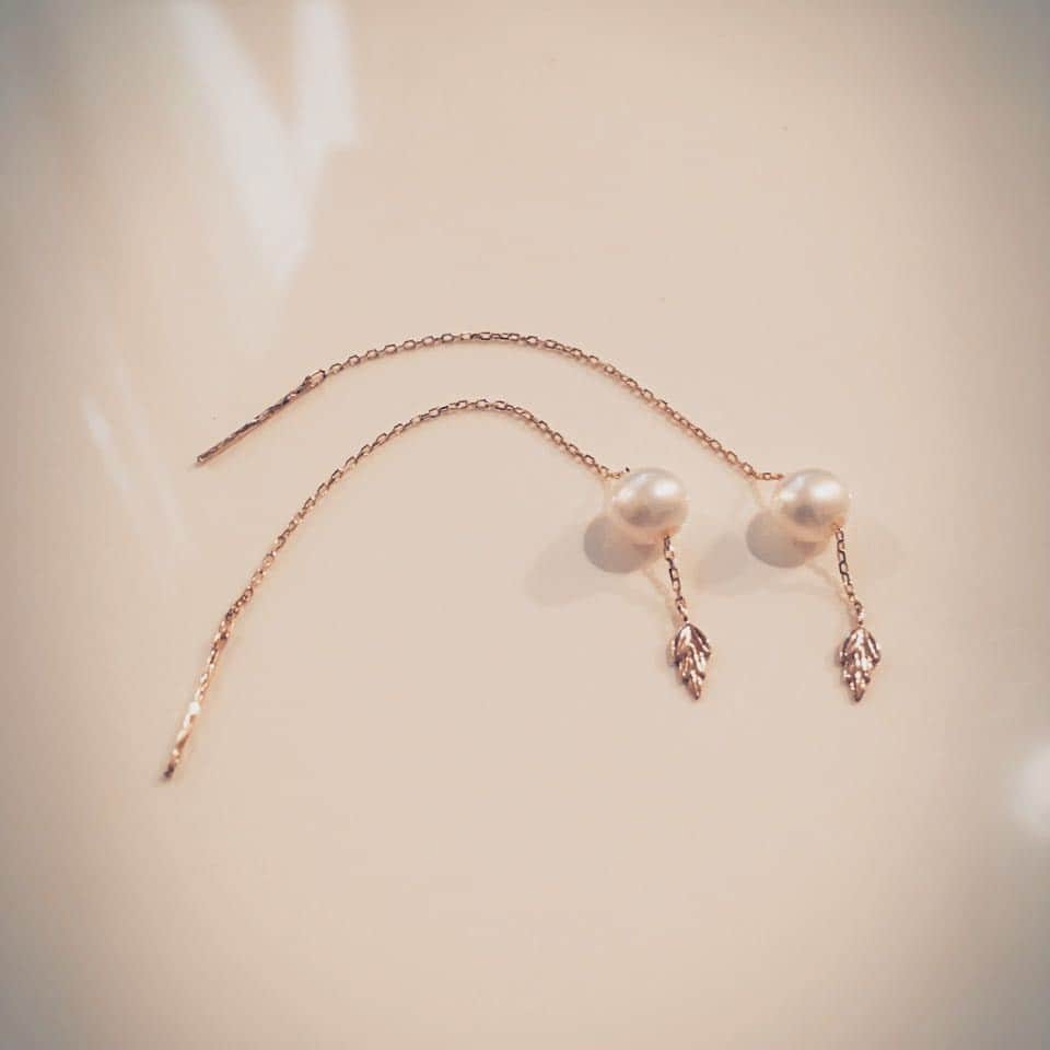 小谷美紗子のインスタグラム：「親友からの20周年祝い。何よりのトロフィー。  Just posted a photo.  #odanimisako #小谷美紗子 #earrings #pierce #agate #アガット」