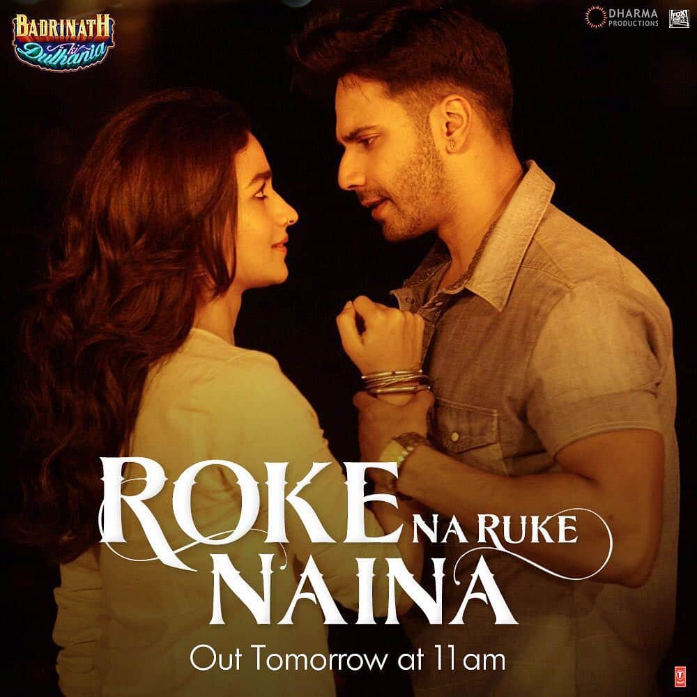 アリア・バットのインスタグラム：「Roke na ruke naina! Out tom at 11am ✨」