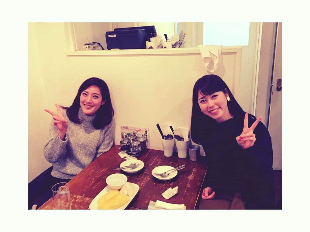 中根夕希さんのインスタグラム写真 - (中根夕希Instagram)「うふふ😋🍽💕 #nhkアナウンサー #上原光紀 さん #素敵すぎました #ディナー #タイ料理 #パクチー盛り #次は東京で🗼♡」3月4日 10時32分 - nakane.yuki