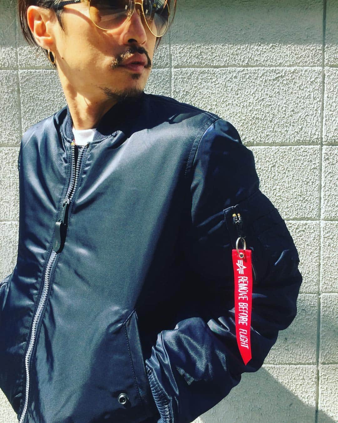 窪塚洋介のインスタグラム：「#yosuke_kubozuka ”I get into Alpha Industries MA-1. Simple is the Best”」